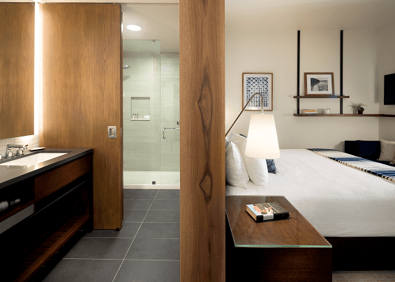 A photo of guest room interior.