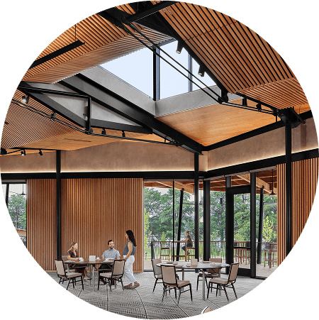 Photo of Campus on Lake Austin's meeting pavilion.